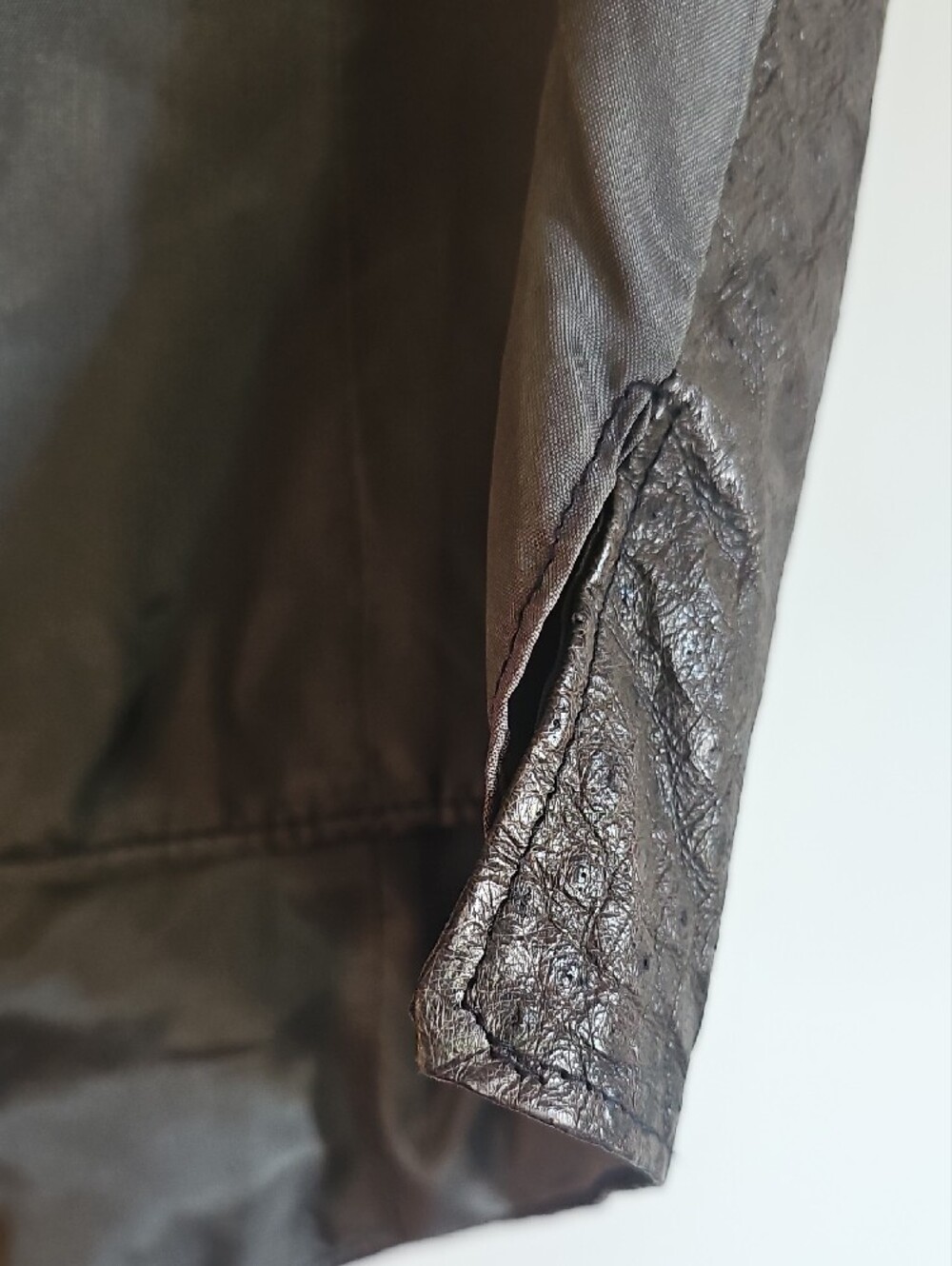 Vintage Ostrich Leather Vest With Silver Buttons - Picture 6 of 11
